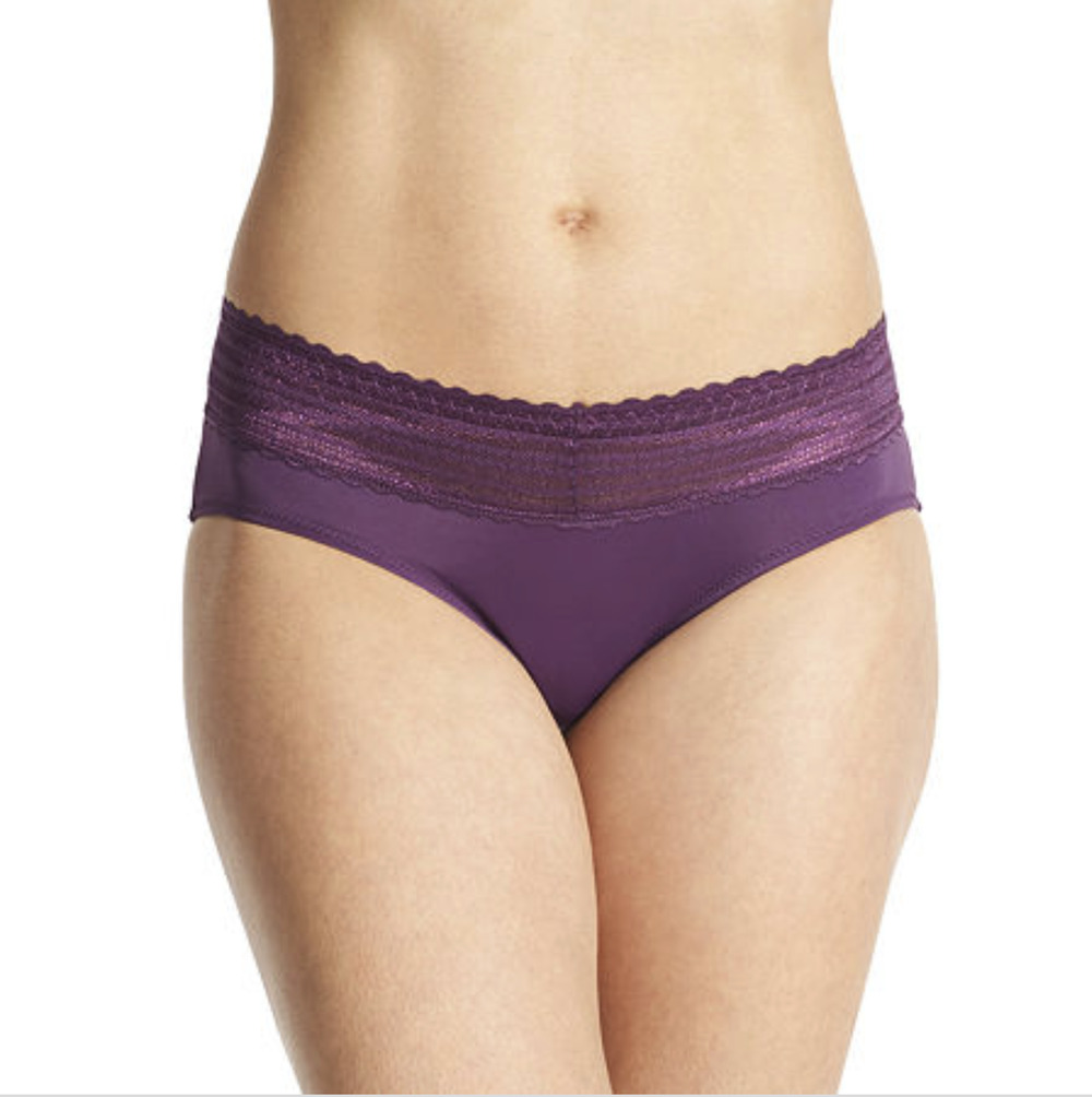 Warner's Women No Pinching No Problems Hipster Underwear Purple Size S